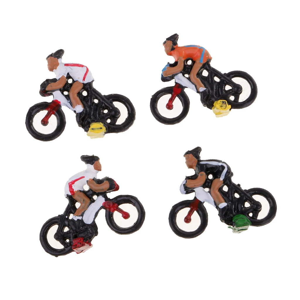 

12 Pieces 1/87 HO DIY Miniature Rider Cyclist Model Collectables Toys Cyclist Landscape Sand Table Layout Accessory