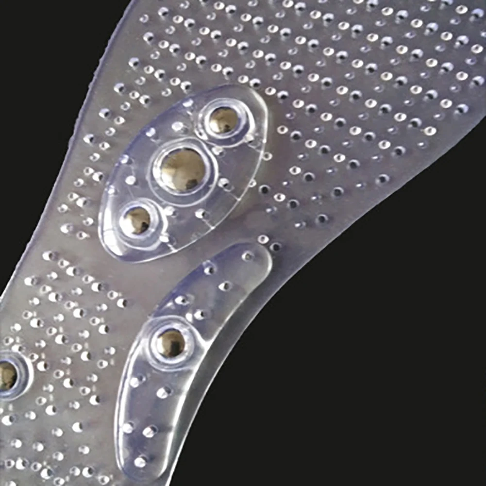 Магнитные бриллиантовые прозрачные силиконовые массажные стельки для обуви с