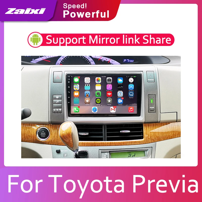 Автомобильный мультимедийный проигрыватель для Toyota Previa 2006 2007 2008 2009 2010 2011 2012 2din