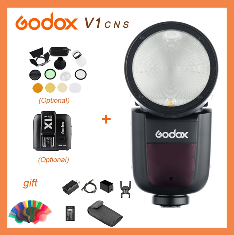 В наличии! Вспышка Godox V1 Flash V1C V1N V1S V1F V1O TTL 1/8000s HSS|Фотовспышки| |
