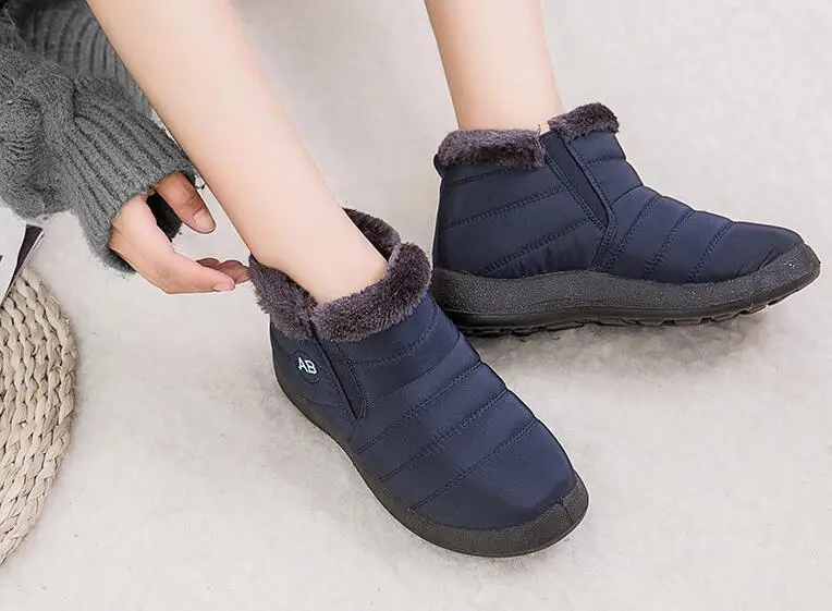 New Women Winter Snow Shoes Snow Boots Warm Plush Antiskid Bottom Thermal Waterproof women Ski Boots Size 35-43 C418