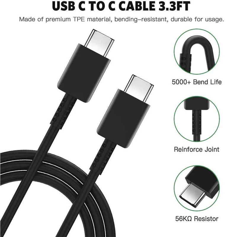 

EU Original Samsung M31s Black/ White 45W Super Adaptive Fast Charge Power Adapter For Galaxy Note10 A80 Note10+ S20 Ultra S21