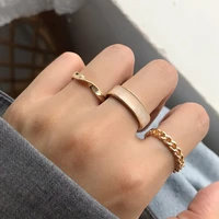 new round three piece rings for women jewelery set high creativity quality adjustable opening luxury designer wedding party gift