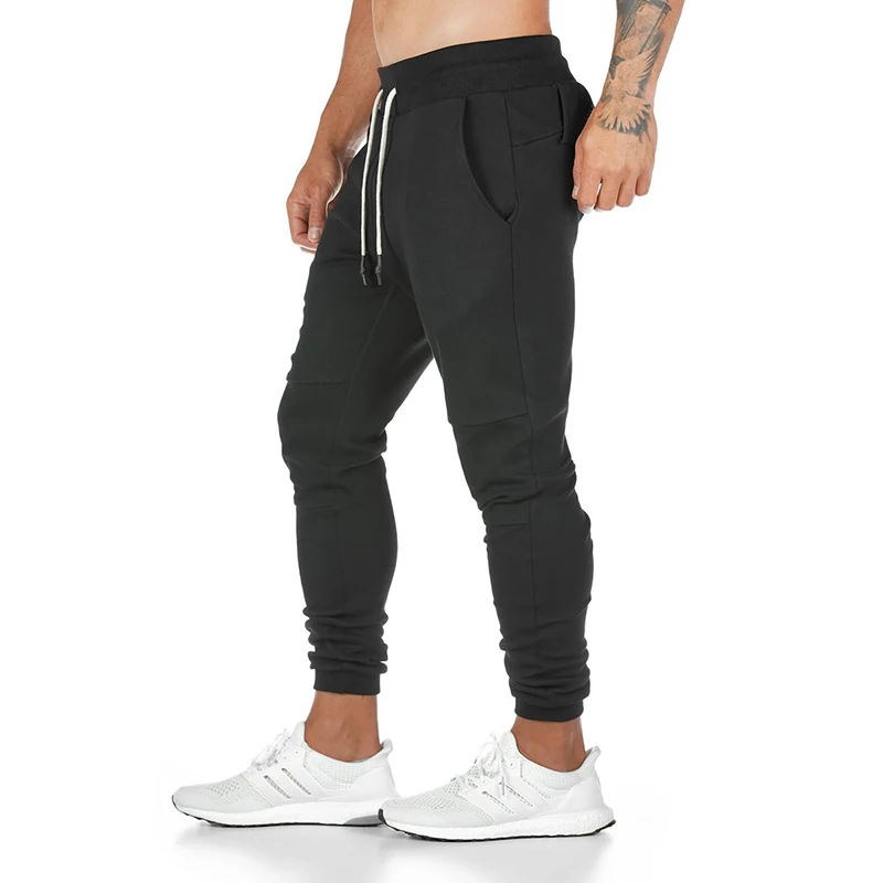 Mens Jogging Running Pants Sweatpants Gym Fitness Training Trousers Male Slim with Pockets Casual Sports Bodybuilding J55 | Мужская