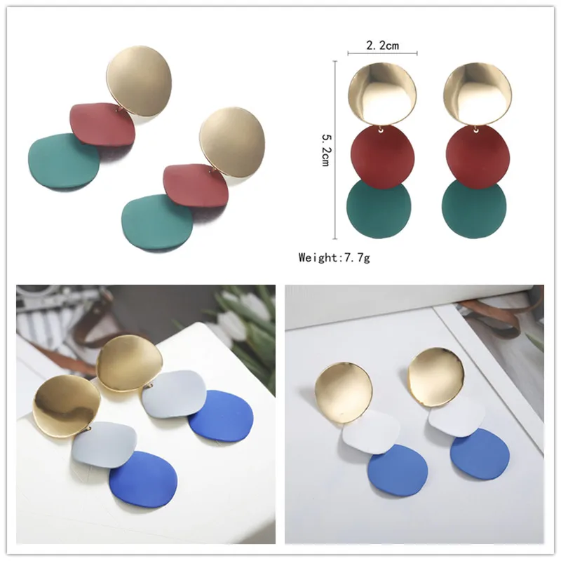 Модные Зеленые Белые акриловые Висячие серьги для женщин макси висячие подарок