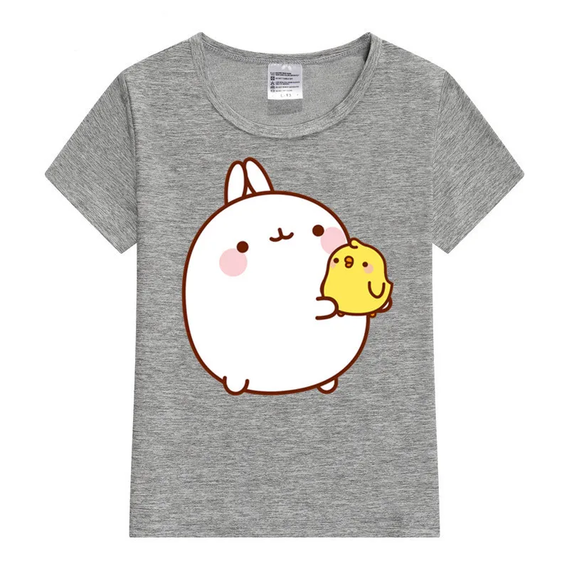 Футболка и шорты для мальчиков девочек с милым кроликом Molang Piupiu Детский комплект