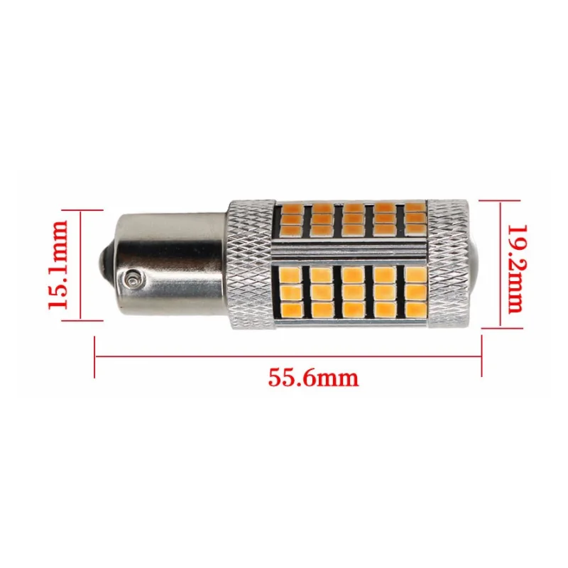 Автомобильная светодиодная лампа 1156 BA15S P21W BAU15S PY21W BAW15S PR21W BAY15S 2835 66SMD 12 В