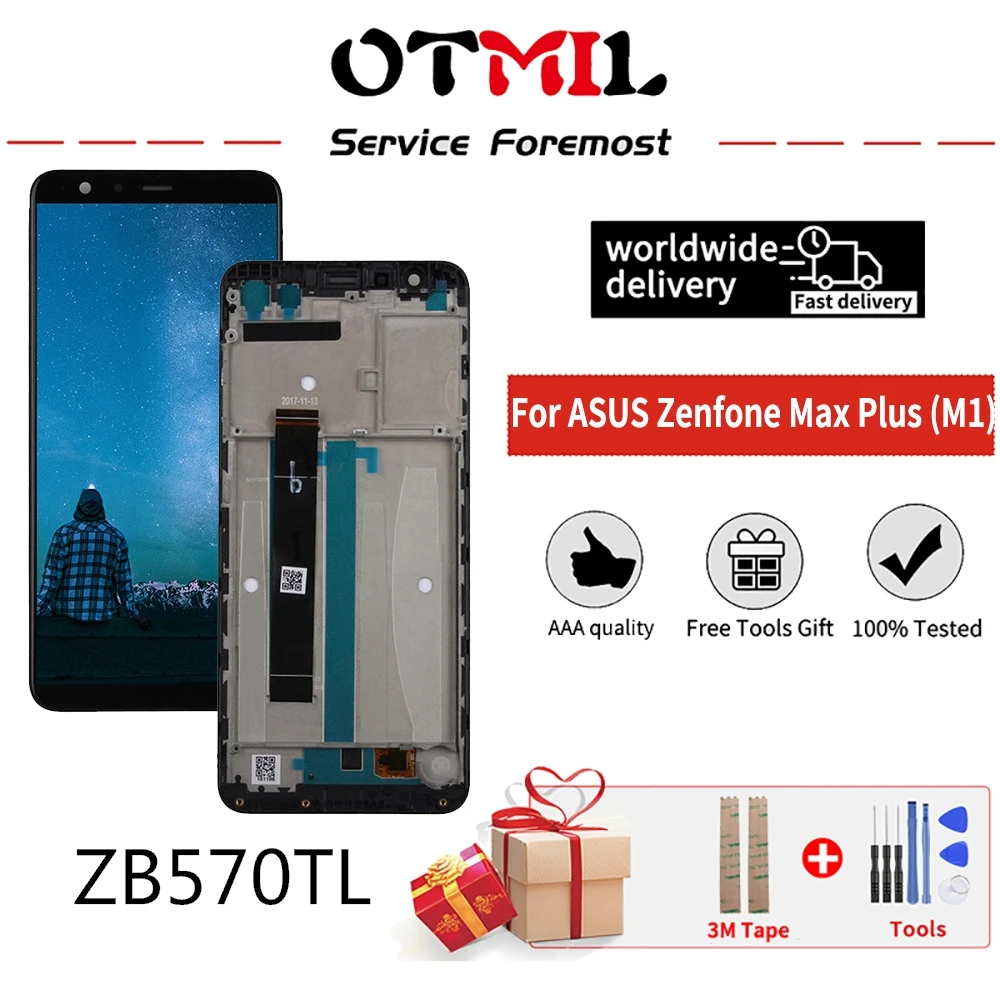 

5,7 ''Оригинальный ЖК-дисплей для ASUS Zenfone Max Plus (M1) ZB570TL ЖК-дисплей сенсорный экран дигитайзер сборка для Asus ZB570TL LCD X018D
