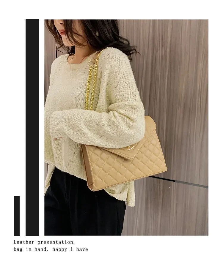 

Iou authentic ladies handbags one-shoulder autumn and winter new women's bags Korean fashion rhombus chain messenger square bags
