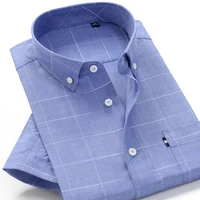 plus size mens shirt 5xl 6xl 7xl 8xl 9xl 10xl 2020 summer new business casual fine plaid short sleeve shirt male brand clothes