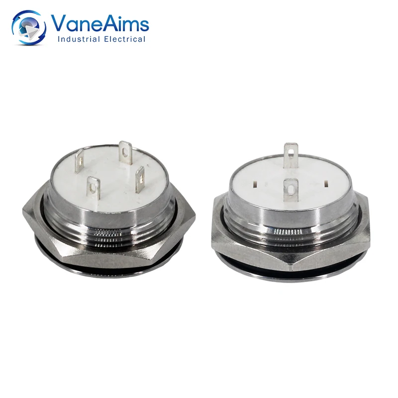 Сверхкороткий металлический кнопочный переключатель символ узора на заказ