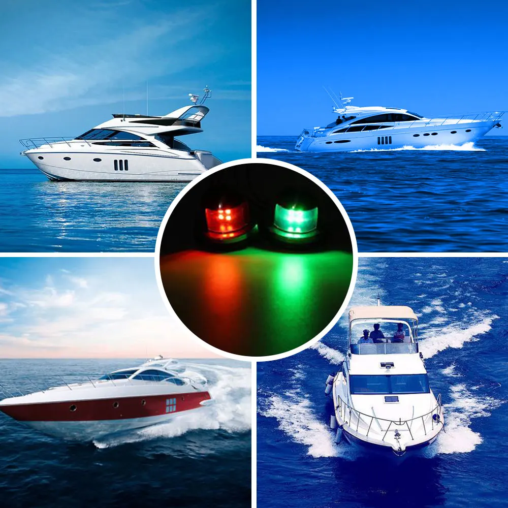 12V Нержавеющая сталь красный зеленый лук светодиодный навигации светильник s