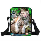 Милая маленькая Наплечная Сумка с принтом белого тигра, Женская сумочка, повседневные сумки-мессенджеры, сумка для девочек, Портативная сумка через плечо, подарок
