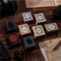 dimi 1 pcdesign antique post office series wooden rubber stamps vintage border seal scrapbooking stationery diy craft stamp