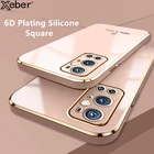 Роскошная квадратная рамка с покрытием 6D для Oneplus 9 Pro, защита для камеры, Мягкий Силиконовый противоударный чехол для Oneplus 9R Capa