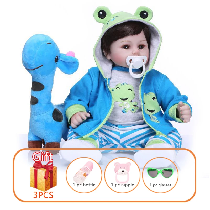 NPK 55 см кукла Реборн мягкая виниловая силиконовая игрушки имитация ручной работы