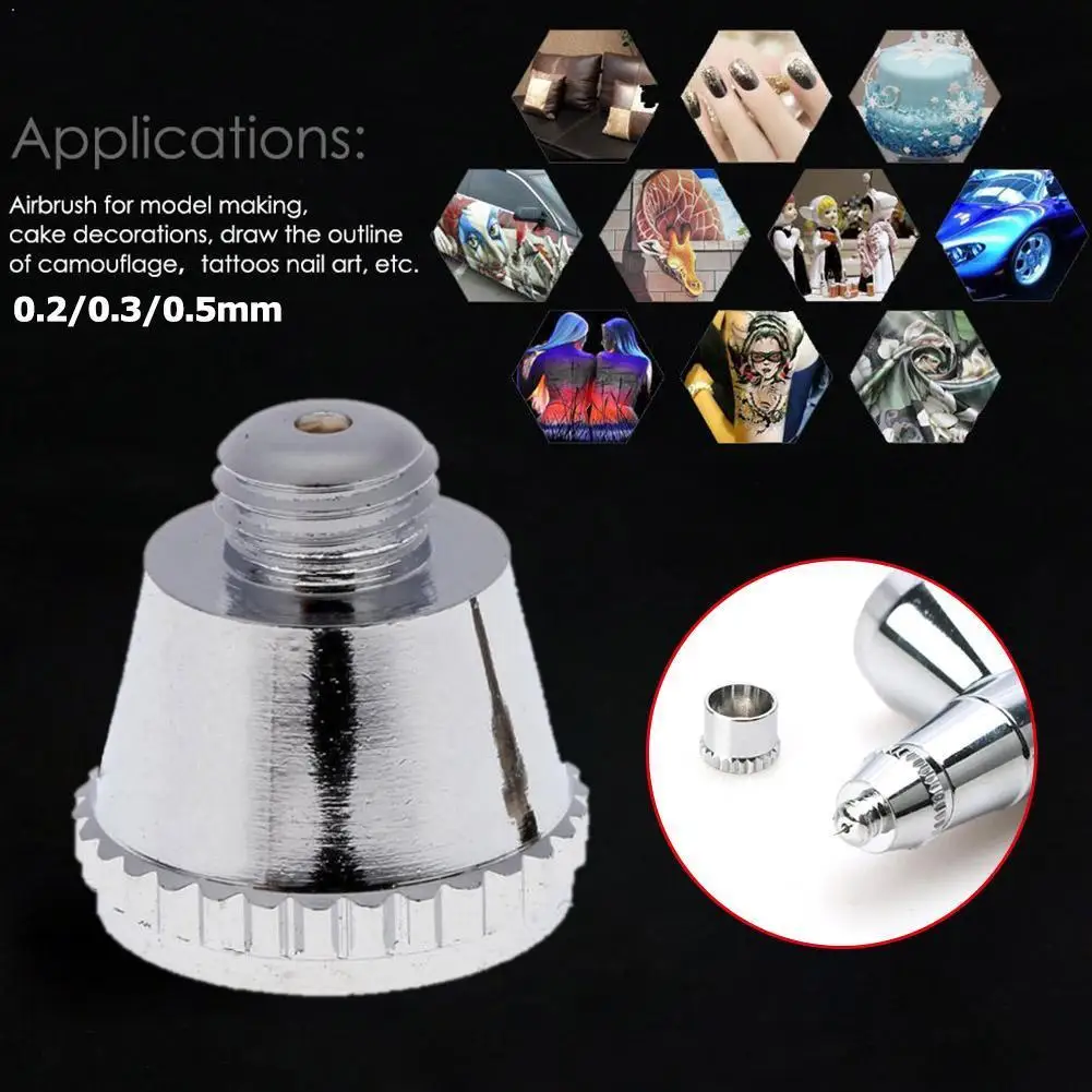 

0.2 0.3 0.5 Model Airbrush Spray Cap/nozzle Needle Spray Cap/model Spray Accessories Cap/airbrush Model Airbrush V7M0