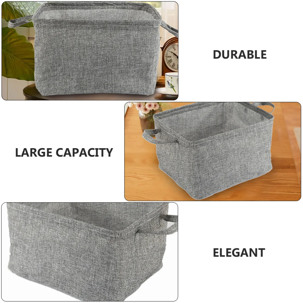 

2Pcs Desktop Storage Basket Sundry Clothing Container Cosmetic Organizer Basket