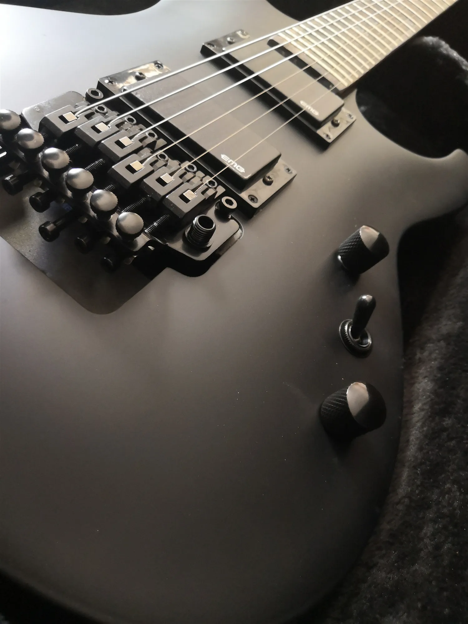 Custom Matt Black Electric Guitar,Rosewood Fretboard HH pickups Black hardware,customized!w-2