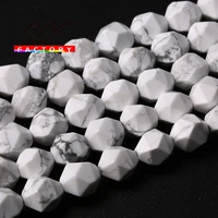 wholesale faceted white howlite turquoises beads natural stones beads 6 8 10mm for jewelry making diy bracelet accessories 15