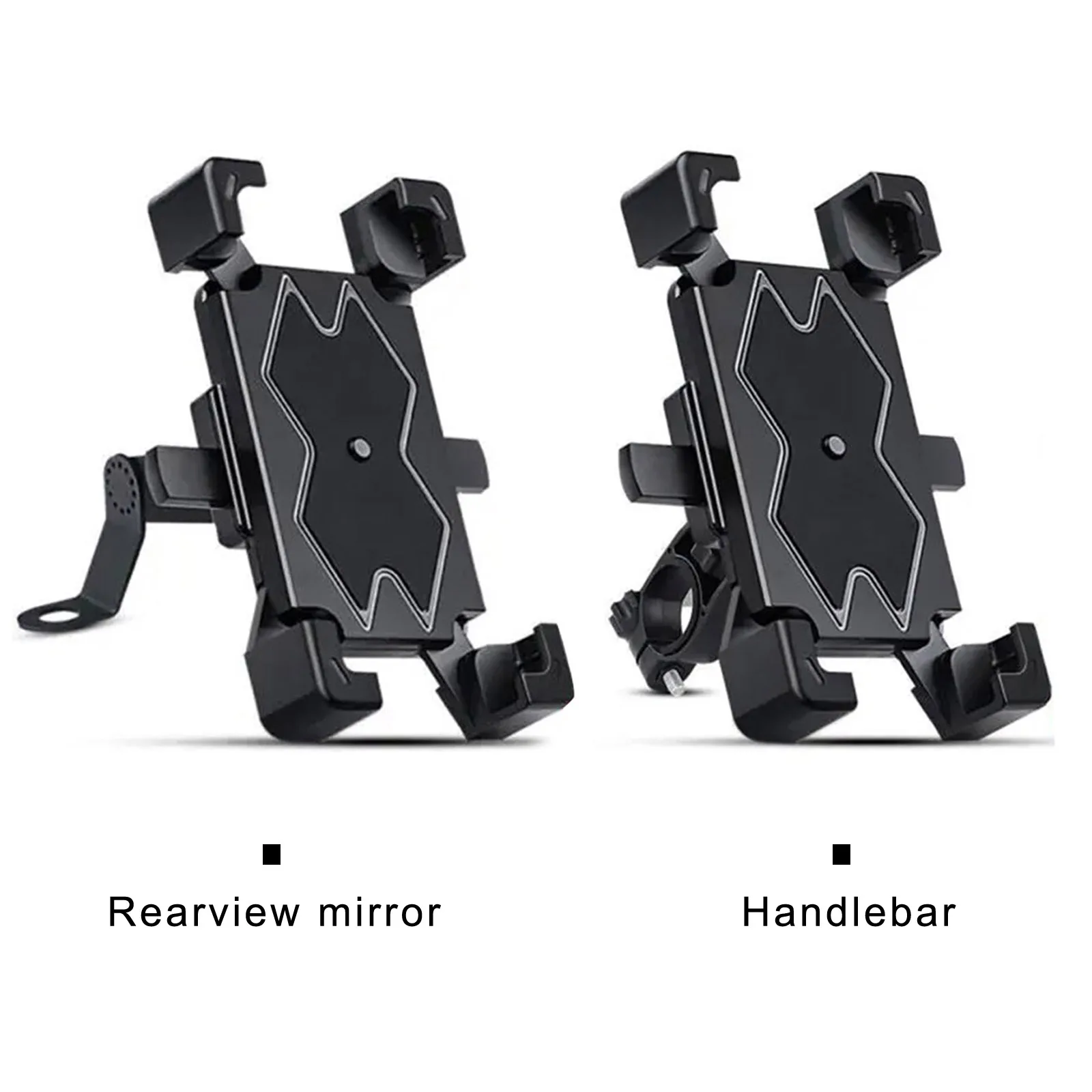 Bicycle Mobile Phone Holder Bracket Mountain Bike Riding Mobile Phone Navigation Stand for Handlebar/Rearview Mirror DU5