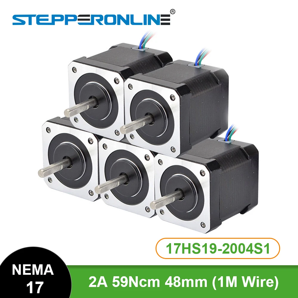 4-motor de Passo de Chumbo para Cnc Pces Nema Motor Deslizante 48mm 2a 17hs19-2004s1 Nema17 59ncm 84oz.in Impressora 3d Xyz 5 17