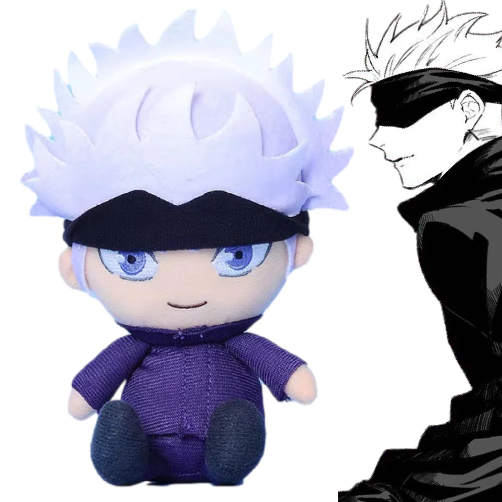 

15cm Jujutsu Kaisen Anime Plushie Gojo Satoru Plush Toy with Openable Patch Stuffed Animals Doll Toys for Children Birthday Gift