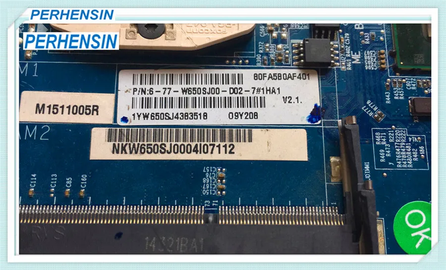 Материнская плата для ноутбука Hasee Raytheon CLEVO w670dj 6-71-W65J0-D02 DDR3100 % работает идеально |