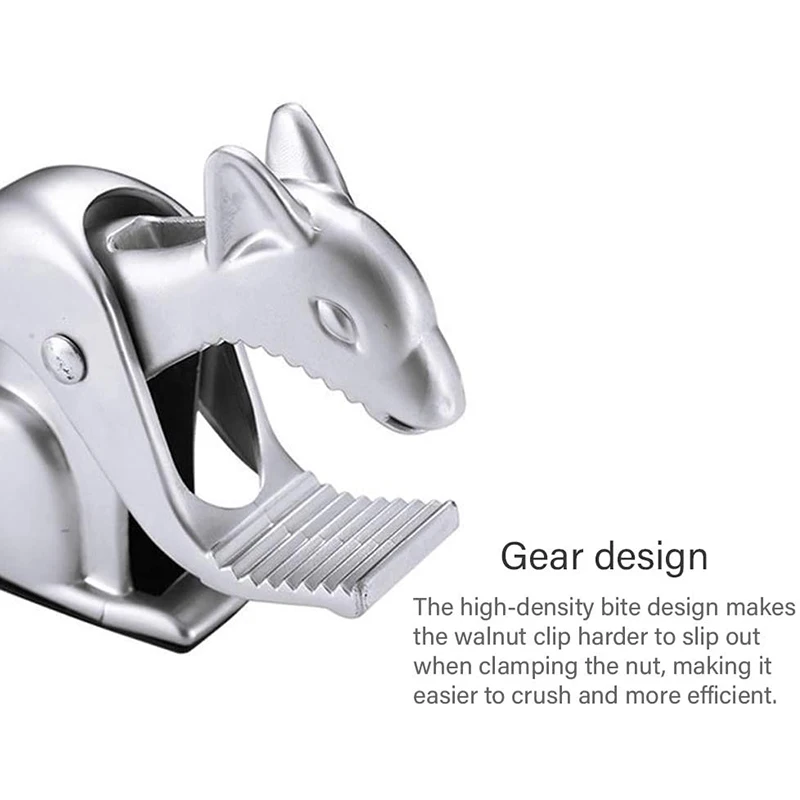 

Squirrel-shaped Nut Cracker Multifunctional Handheld Alloy Walnut Clamp Nut Opener for All Nuts BV789