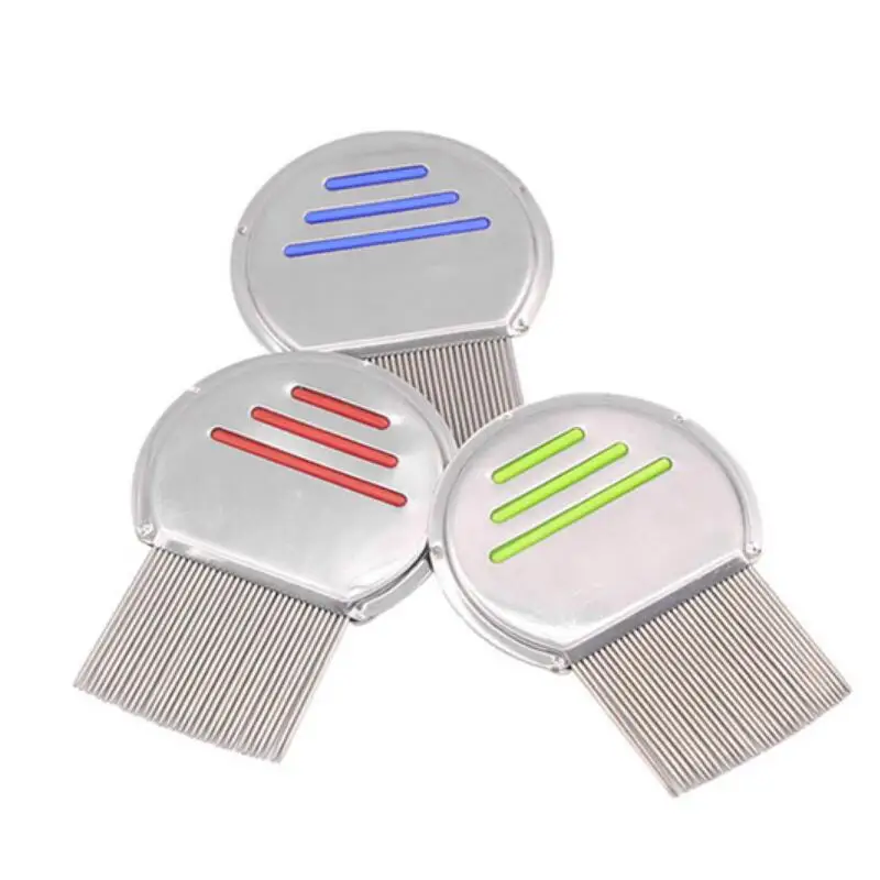 

Stainless Steel Terminator Lice Comb Nit Free Kids Hair Rid Head Lice Super Density Teeth Remove Nits Comb LX8098