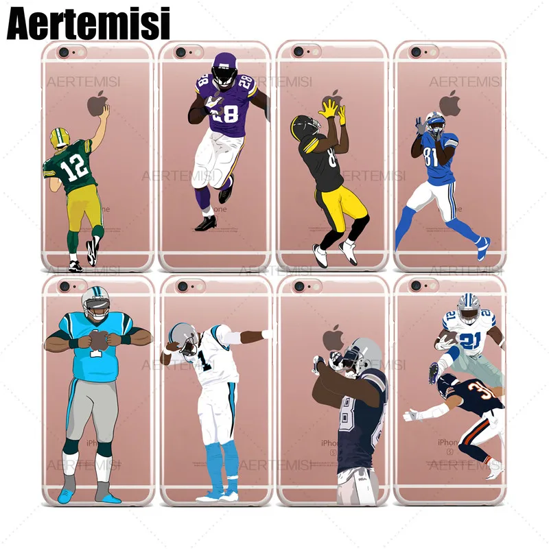 Aertemisi чехлы для телефонов Jarvis Landry Julio Jones прозрачный чехол из ТПУ iPhone SE2020 6s 8 Plus XS MAX