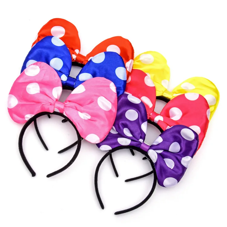 Светящаяся повязка для волос с ушками Минни Микки кошачьими аксессуары бантом