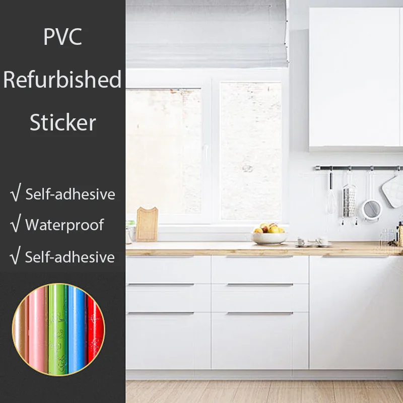 diy decorative film pvc self adhesive wall paper furniture renovation stickers kitchen cabinet waterproof wallpapers home decor free global shipping