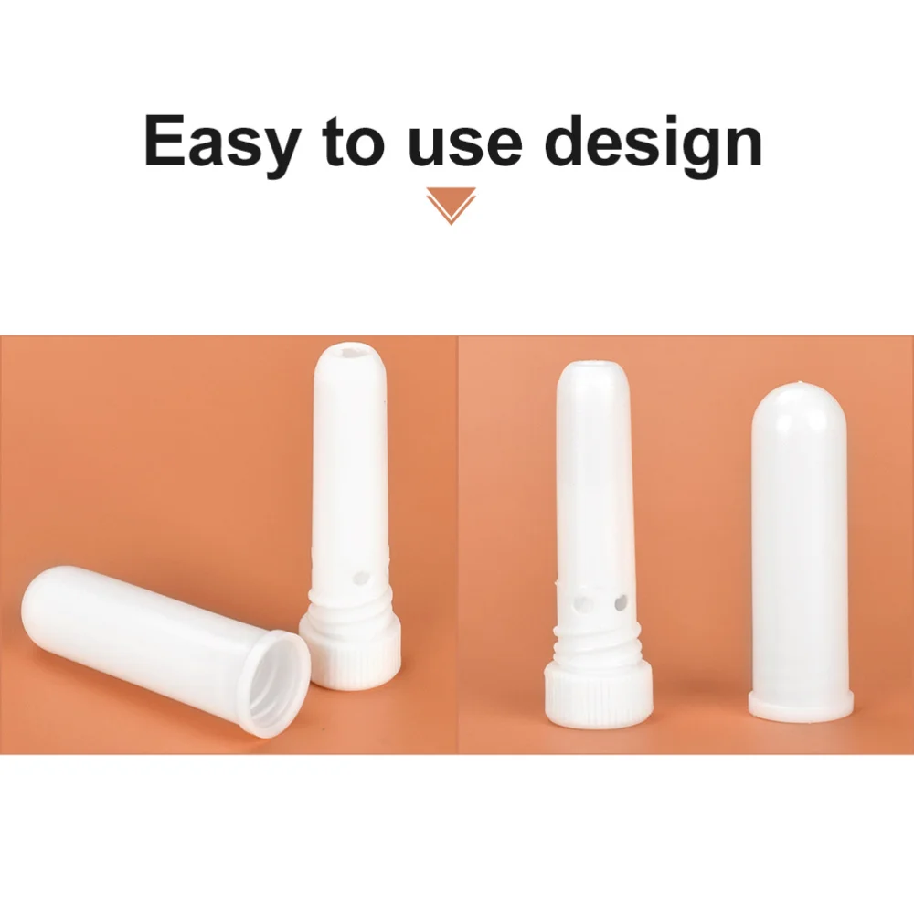 

15pcs Blank Nasal Inhalers Empty Nasal Inhaler Tube for Essential Oils (White)
