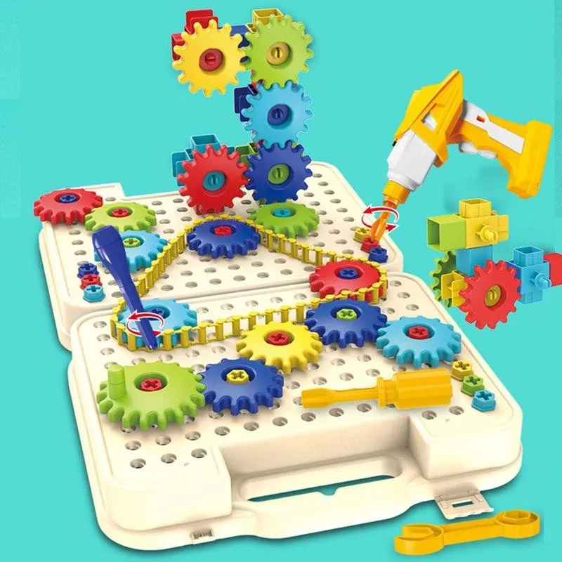 Diy сверлильный винт креативный пазл Строительные кирпичи 3d город техническая