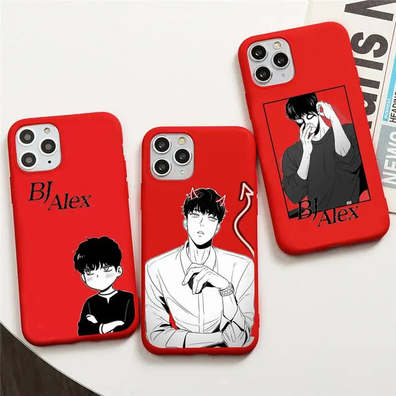 

Anime Bj Alex Phone Case For iphone 13 12 11 Pro Max Mini XS 8 7 6 6S Plus X SE 2020 XR Red Cover