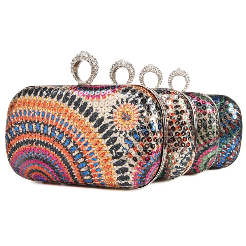 Женская сумочка для свадебного платья 2019 клатчи кошельки кольца блестки