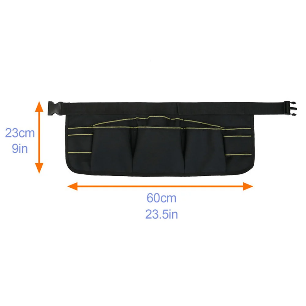 

Heavy Duty Utility Tool Waist Apron 12 Pockets Reinforced Edges Nail Apron Work Wrap by Adjustable Waterproof Tool Belt