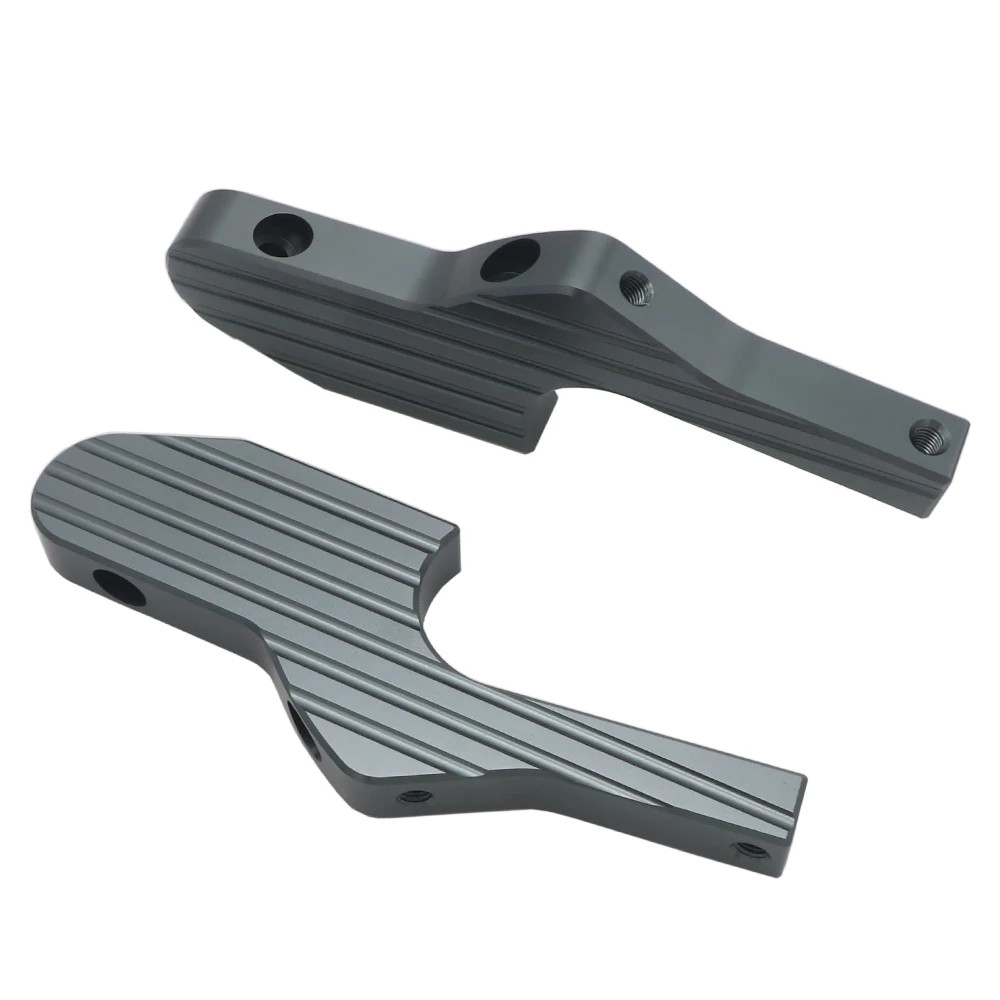 Titanium Алюминиевая задняя пассажирская Подножка для мотоцикла Расширенная Подножка для ног Vespa GTS 150 250 300ie-черный - Цвет: Titanium