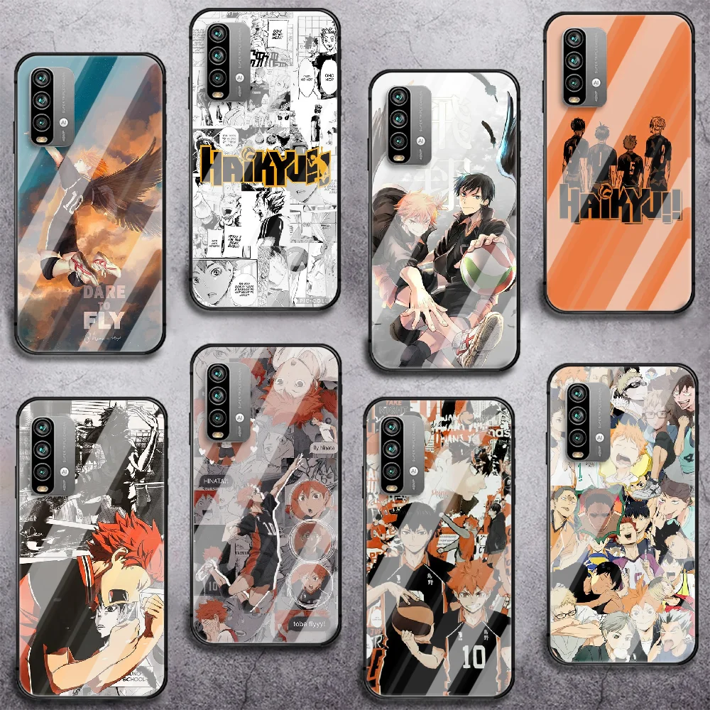 

Anime Haikyu boy volleyball Tempered Glass Smart Phone Case For Xiaomi Redmi Note 7 8 9 10 K 30 40 S A C T 5G Pro Cover Cell