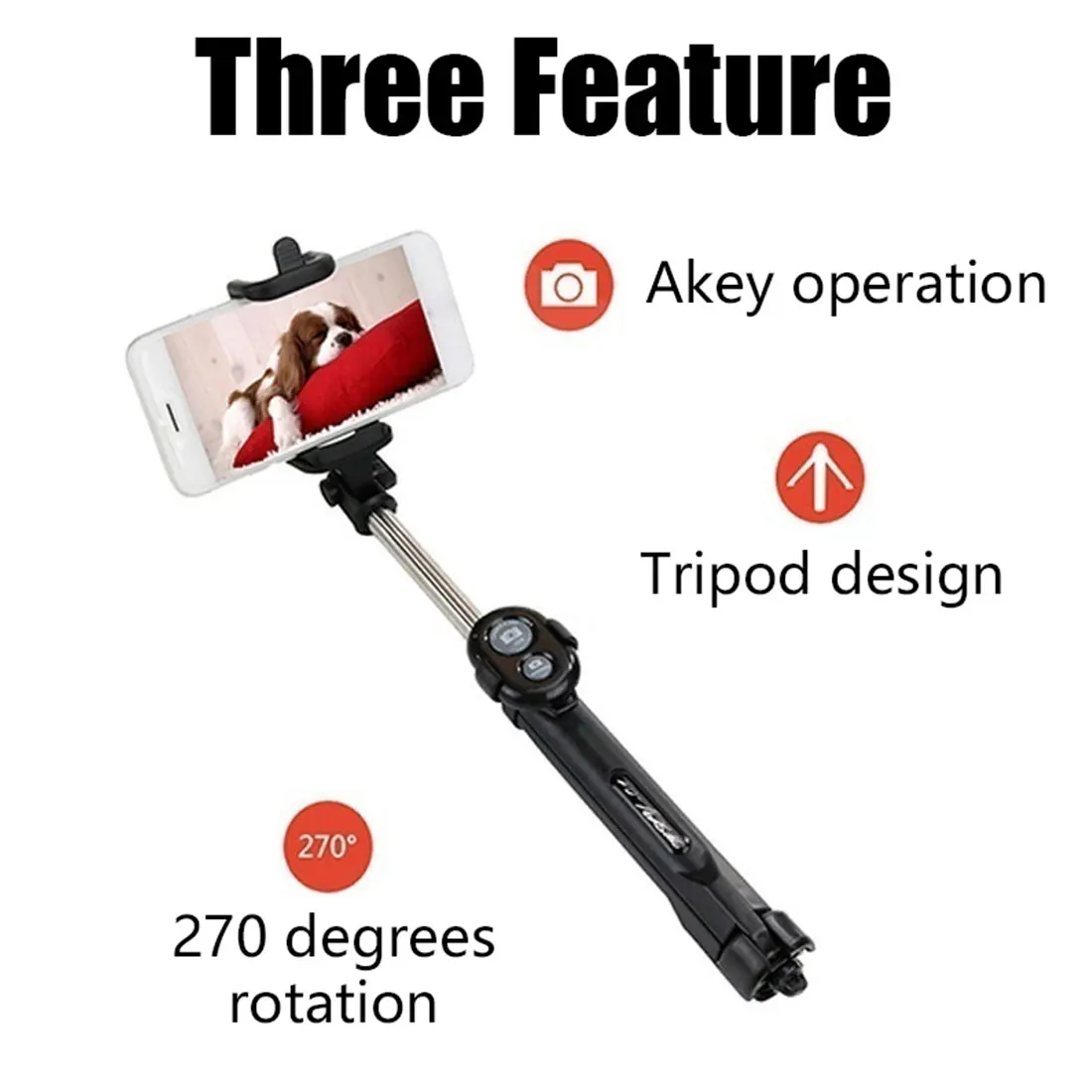 

Wireless Selfie Stick Tripod with Stand Bluetooth Selfie Stick Mini Expandable and Foldable Tripod for Smartphone ios/Android