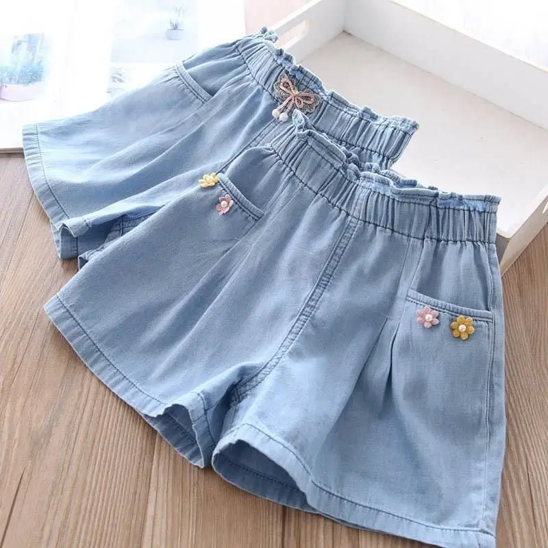

VIDMID baby girls floral shorts kids children denim trousers girls casual summer shorts clothes P6024