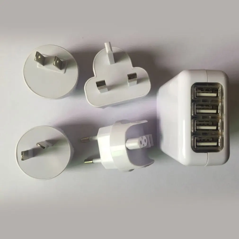 Прочный 4 Порты и разъёмы USB Мобильный телефон Зарядное устройство