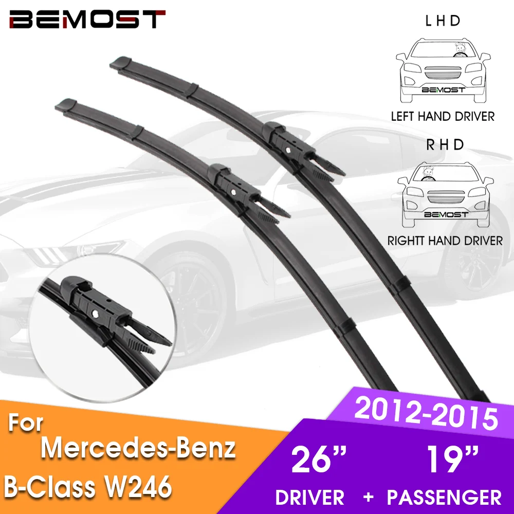 

Автомобильная Щетка стеклоочистителя переднее окно, ветровое стекло, дворники для Mercedes-Benz B-Class W246 2012-2015 LHD / RHD 26 "+ 19" автомобильные аксессуары