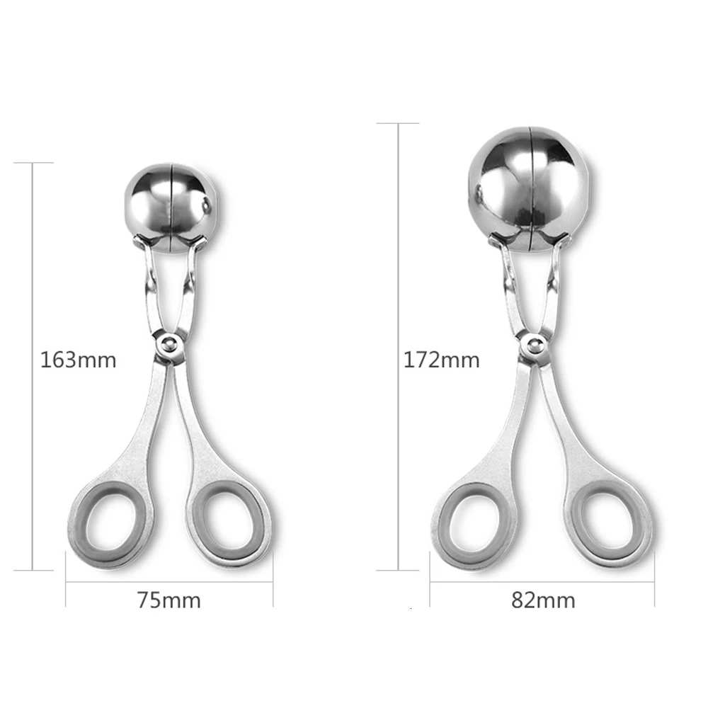 Нержавеющая сталь 304 ручная форма для приготовления мясных шариков ложка зажим