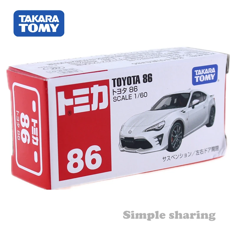 Takara Tomy Tomica No.86 Toyota 86 масштаб 1/57 популярный детский фотоаппарат литая