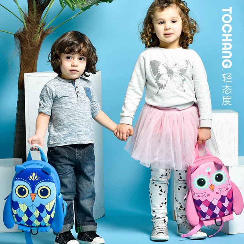 

Cartoon School Bag Diving Material Backbags Anti-lost Children's Schoolbag Support Custom Logo