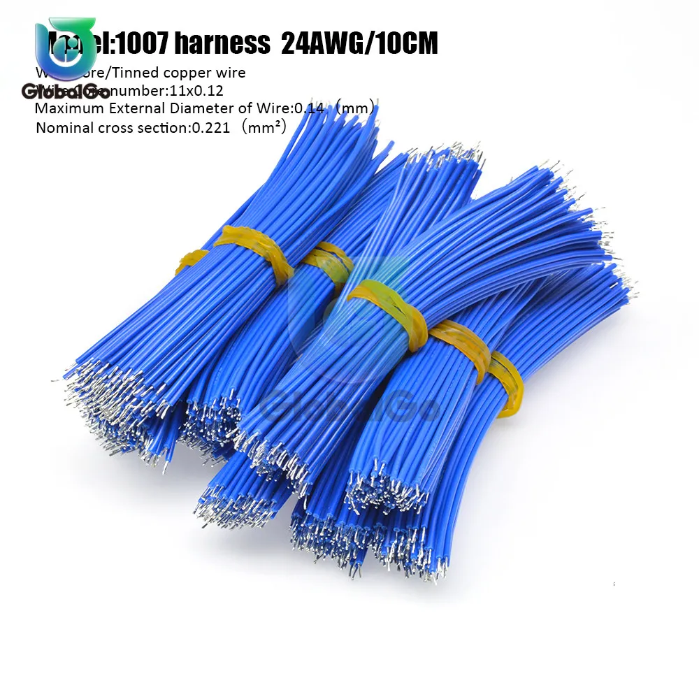 100 шт./лот UL1007 24AWG двойная Оловянная медная проволока с плавким сердечником провод