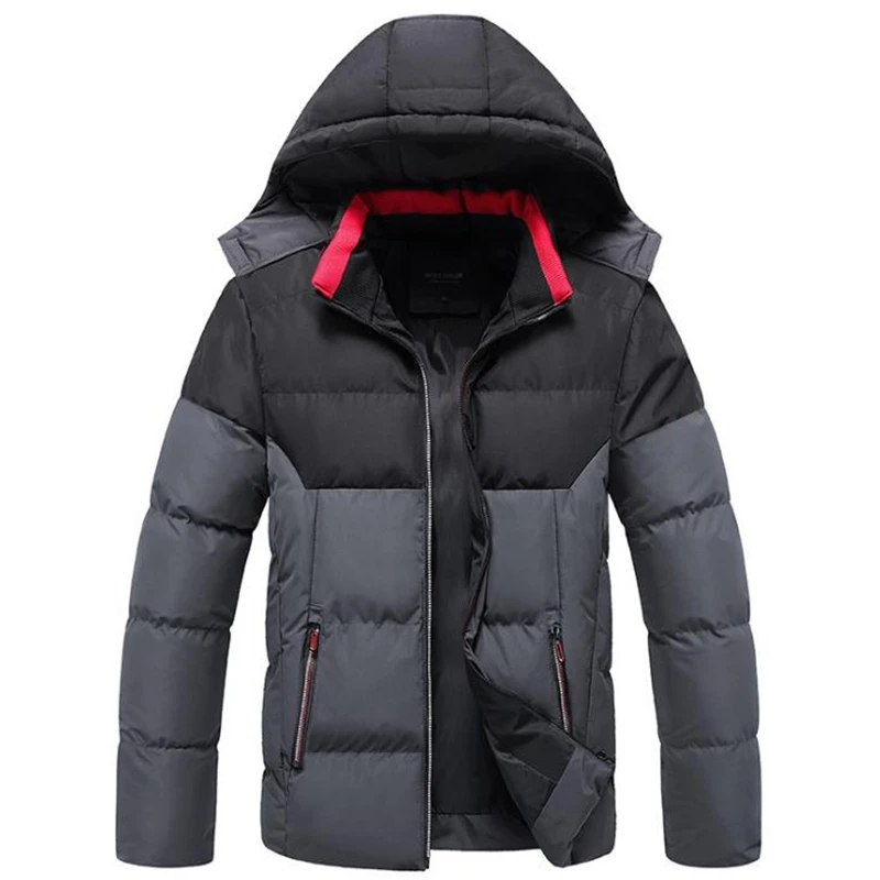 Мужская Утепленная куртка с капюшоном зимняя утепленная хлопковая 2020|Мужские