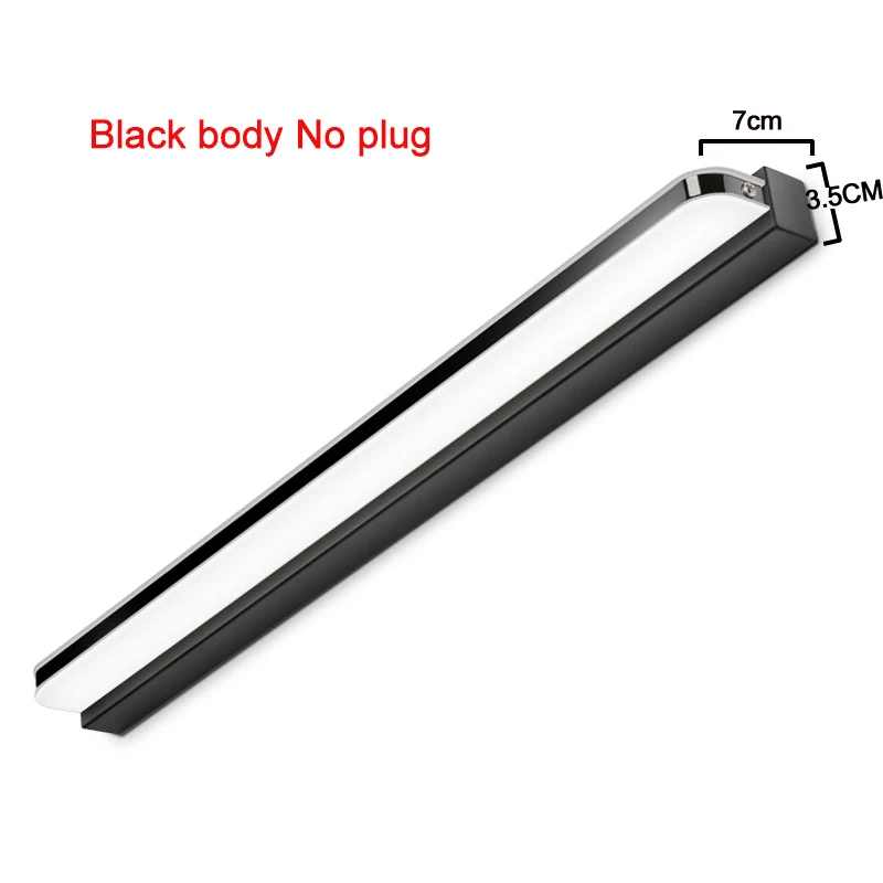Black body 9 Вт, 12 Вт, 16 Вт, 20 Вт, современный светодиодный настенный светильник, зеркальный светильник для ванной, AC 90-265 в, водонепроницаемый настенный светильник, бра, туалетный светильник, светильники ZJQ0004 - Цвет абажура: Black body